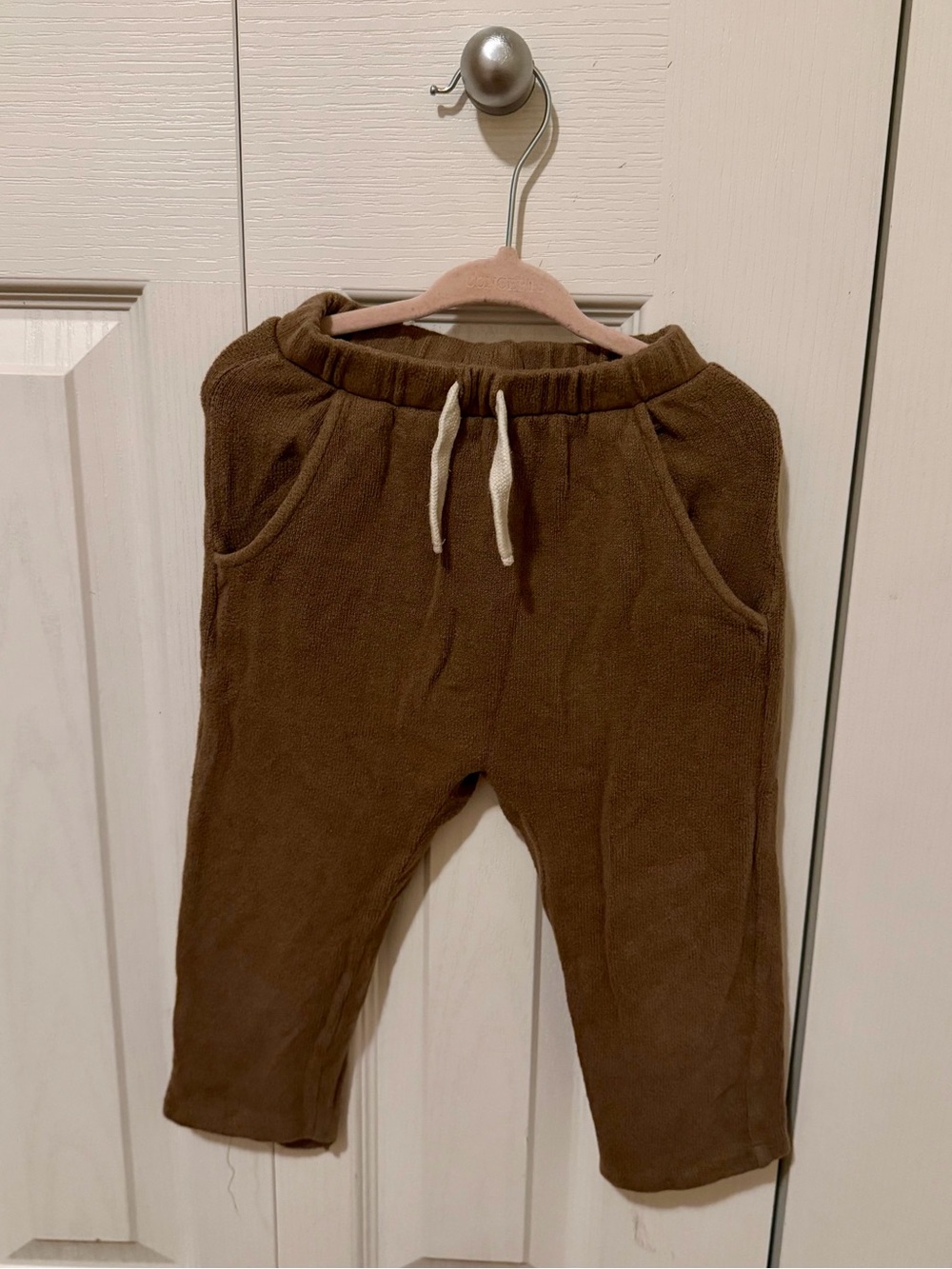 Zara Kids Brown Drawstring Jogger Pants